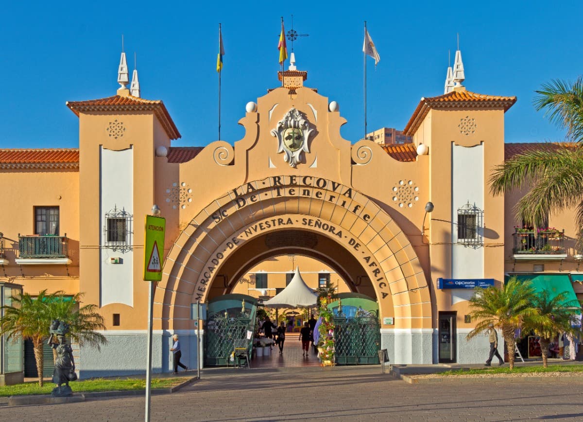 La Recova market entrance in Santa Cruz de Tenerife