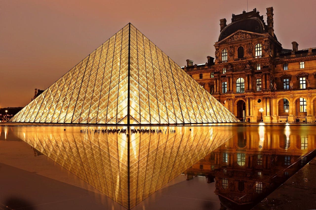 View of the Louvre museum in France